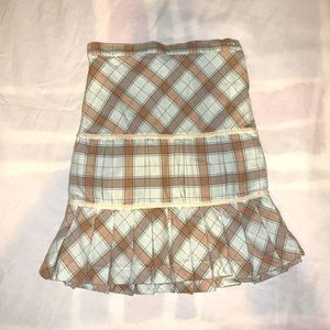 Girls’ Plaid Pleated-end Skirt